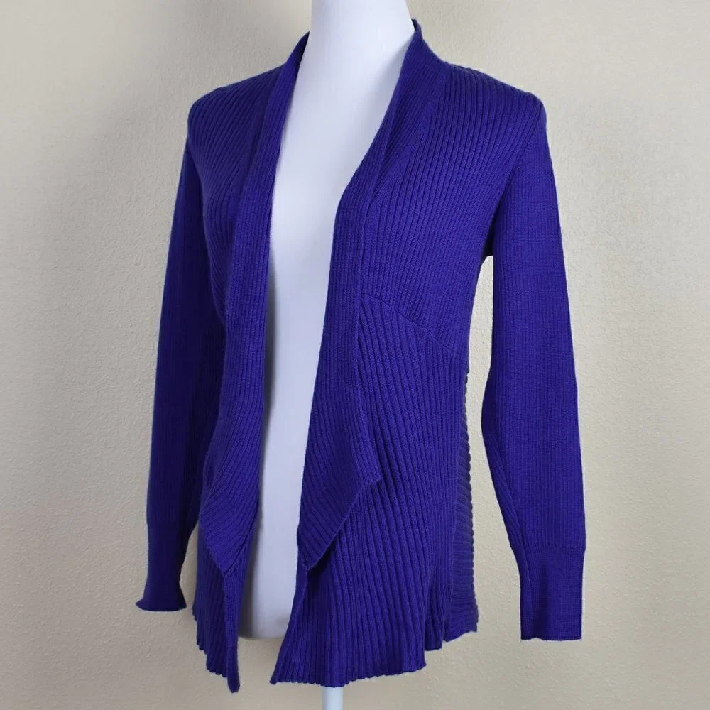 Eileen Fisher Drape Front Wool Cardigan